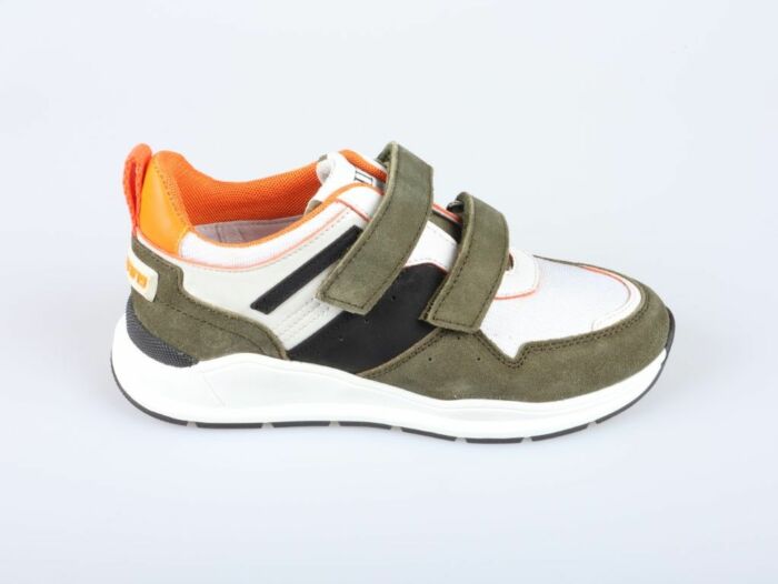 Hip H1643-222-65CO-FC sneaker khaki /orange velcro