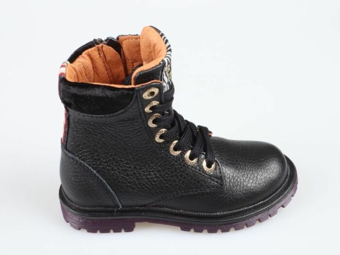 Develab 42682-852 boot zwart nappa/purple
