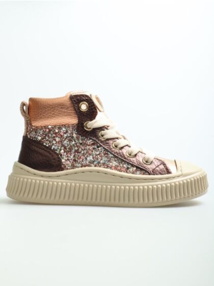 Beberlis 24271-W25-D sneaker bruin combi glitter