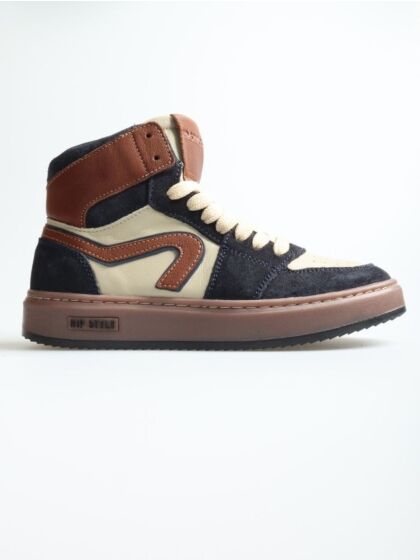 Hip H1765-46CO basket sneaker blauw combi