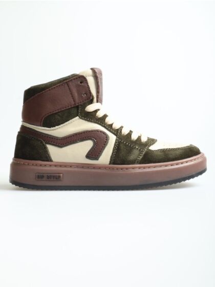 Hip H1765-65CO basket sneaker groen combi