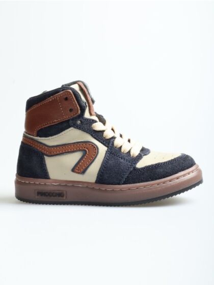 Pinocchio P1765-46CO basket sneaker blauw combi