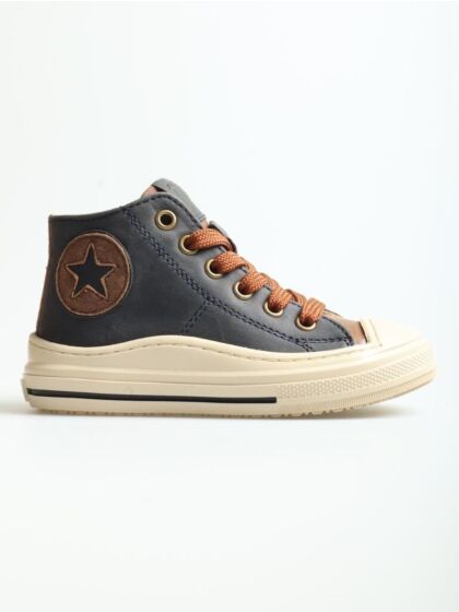 Pinocchio P1113-46CO hoge schoen blauw combi