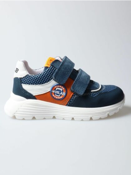 Develab 45799-623 sneaker blue suéde/orange