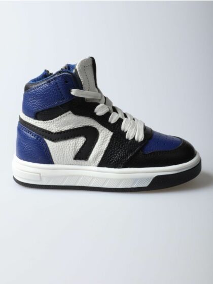 Pinocchio P1012-234 hoge sneaker zwart/kobalt 