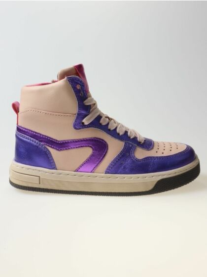 Hip H1301-234-82CO hoge sneaker paars/roze combi