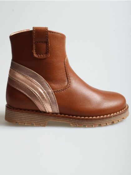 Beberlis 24241-A enkel laars cognac combi