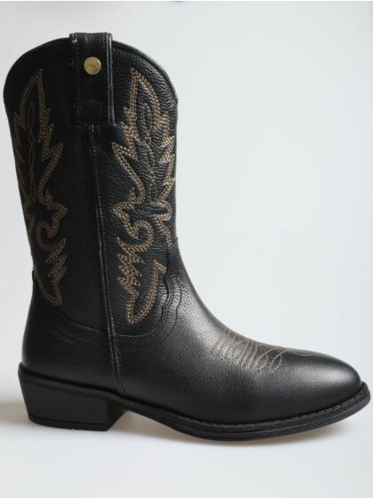 Develab 44374-922 westernboot black nappa