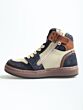 Pinocchio P1765-46CO basket sneaker blauw combi