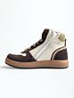 Pinocchio P1803-28CO basket sneaker dk brown combi