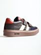 Hip H1503-28CO lage schoen dk brown combi velcro