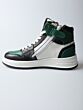 Hip H1012-234-65CO hoge sneaker zwart/groen combi