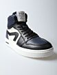 Hip H1665-234-10LE hoge sneaker zwart/d. blauw 
