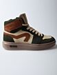 Hip H1665-234-65CO hoge sneaker groen/cognac combi