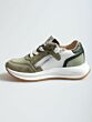Pinocchio P1579-242-65CO sneaker wit khaki