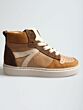 Beberlis 24278-018 hoge veterschoen camel combi
