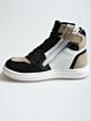 Pinocchio 1765-244-23CO basket sneaker taupe/zwart