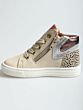 Develab 42942-299 hoge veterschoen beige combi