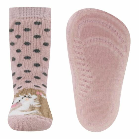 Ewers 221330-1230 antislipsok egel roze/grijze dot