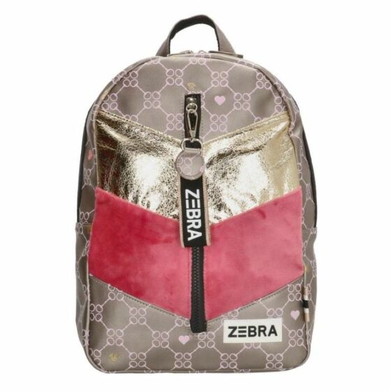 Zebra 760007 rugzak brons/goud/roze velvet-One Size