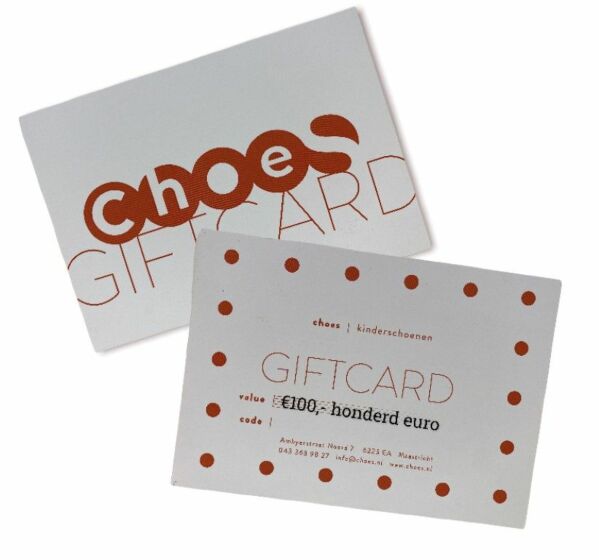 Choes Giftcard/Cadeaubon €100,--One Size